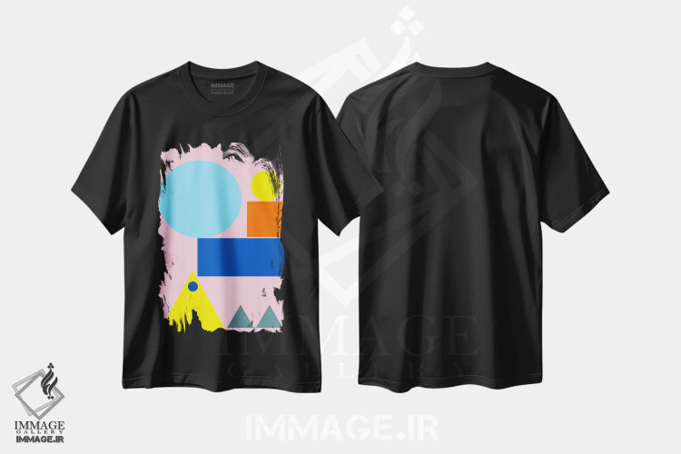 تیشرت مشکی طرح دار "بازی کن"، آبستره اثر لورا اوبون | immage.ir