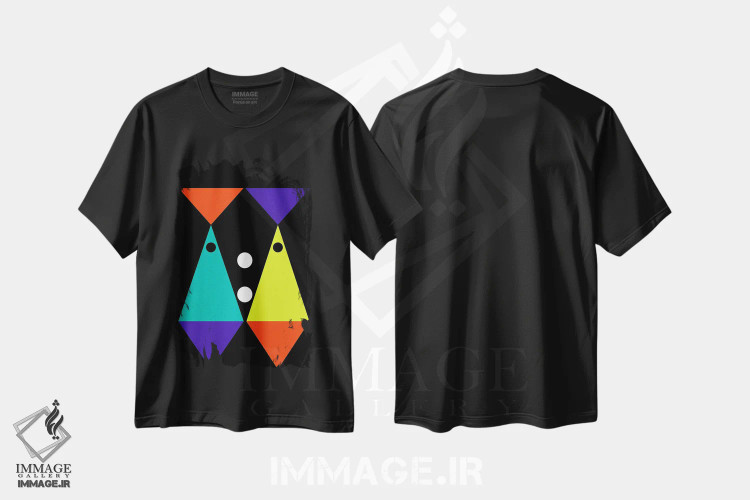 تیشرت مشکی طرح دار "مثل ماهی در آب"، آبستره اثر لورا اوبون | فروشگاه ایماژ