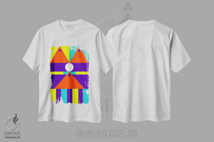 تیشرت سفید طرح دار "لذت را ادامه بده"، آبستره اثر لورا اوبون | فروشگاه ایماژ