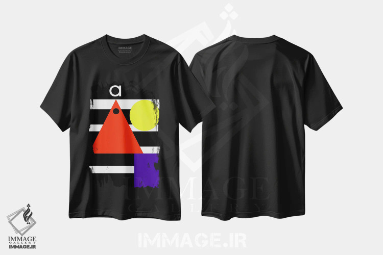 تیشرت مشکی طرح دار "آغاز همه چیز"، آبستره اثر لورا اوبون | فروشگاه ایماژ