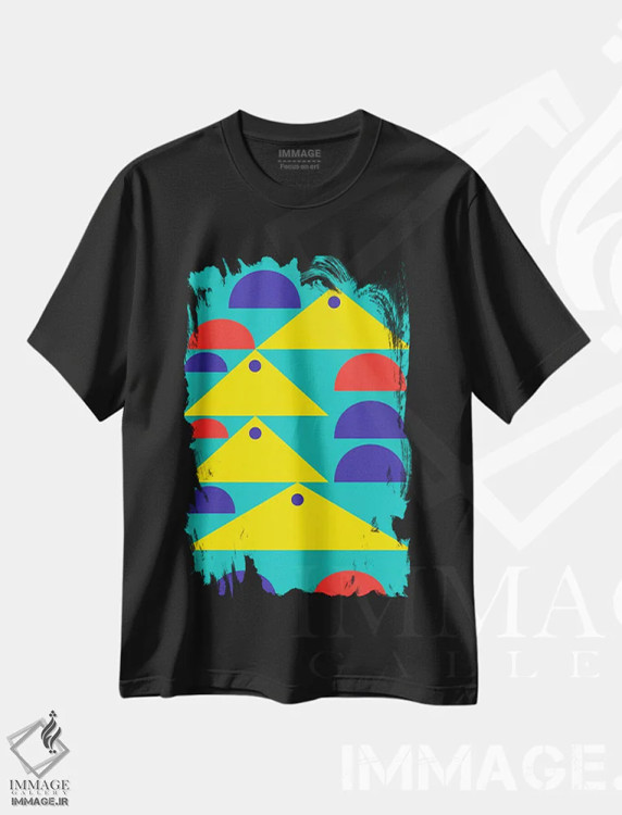 تیشرت مشکی طرح دار "شناور بودن"، آبستره اثر لورا اوبون | immage.ir