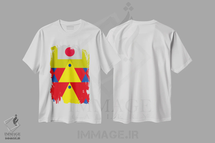 تیشرت سفید طرح دار "ساختن قلعه"، آبستره اثر لورا اوبون | immage.ir