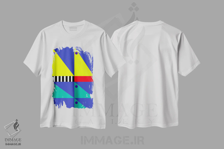 تیشرت سفید طرح دار "باد پشت سرت"، آبستره اثر لورا اوبون | فروشگاه ایماژ