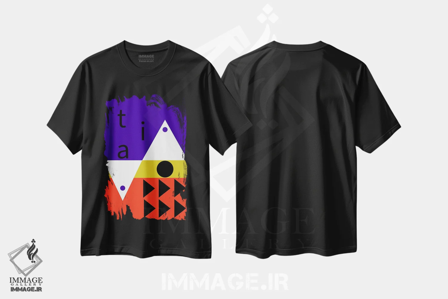 تیشرت مشکی طرح دار "برای تو"، آبستره اثر لورا اوبون | فروشگاه ایماژ