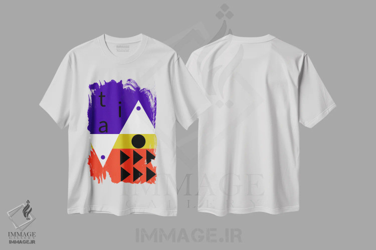 تیشرت سفید طرح دار "برای تو"، آبستره اثر لورا اوبون | immage.ir