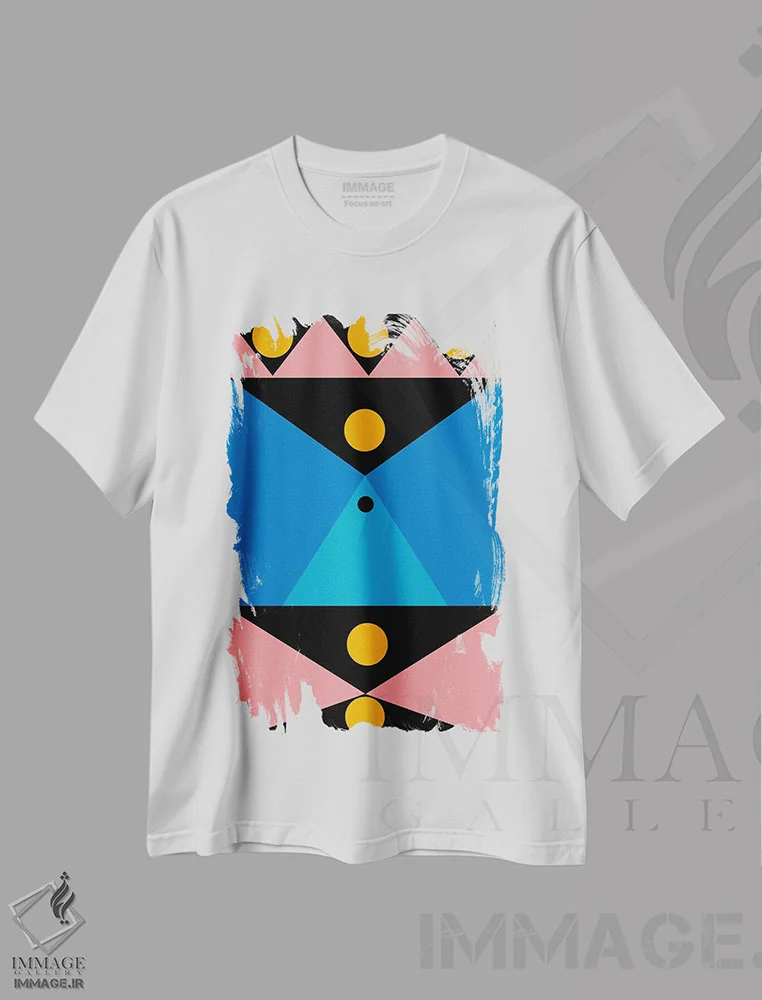 تیشرت سفید طرح دار "پنجره امید"، آبستره اثر لورا اوبون | فروشگاه ایماژ