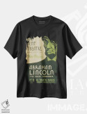 تیشرت مشکی طرح دار "ابراهام لینکلن: مرد بزرگ مردم"، تزئینی اثر کتابخانه کنگره | فروشگاه ایماژ