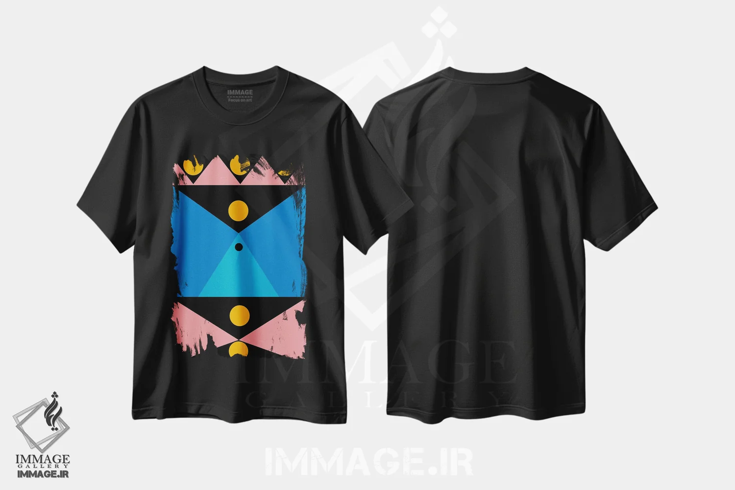 تیشرت مشکی طرح دار "پنجره امید"، آبستره اثر لورا اوبون | immage.ir