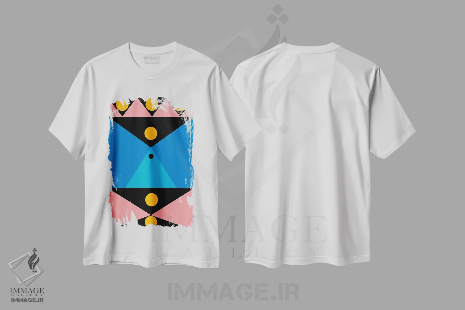 تیشرت سفید طرح دار "پنجره امید"، آبستره اثر لورا اوبون | فروشگاه ایماژ