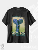 تیشرت مشکی طرح دار "بازدید از باغ وحش"، تزئینی اثر کتابخانه کنگره | immage.ir
