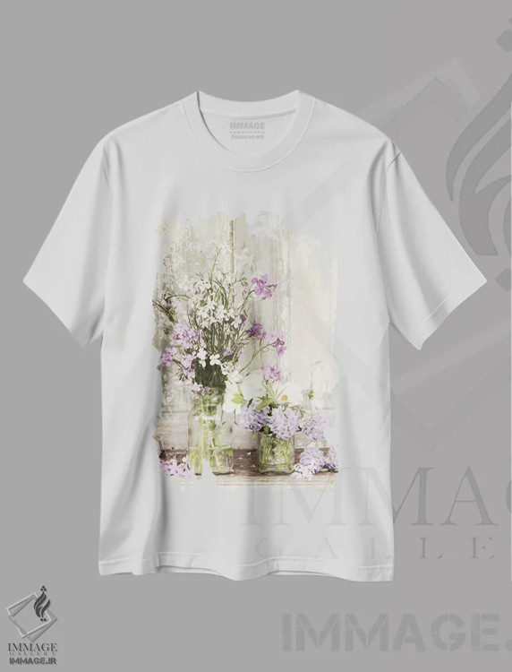تیشرت سفید طرح دار زیبایی عادی، مدیوم اثر لری دیتِر | فروشگاه ایماژ