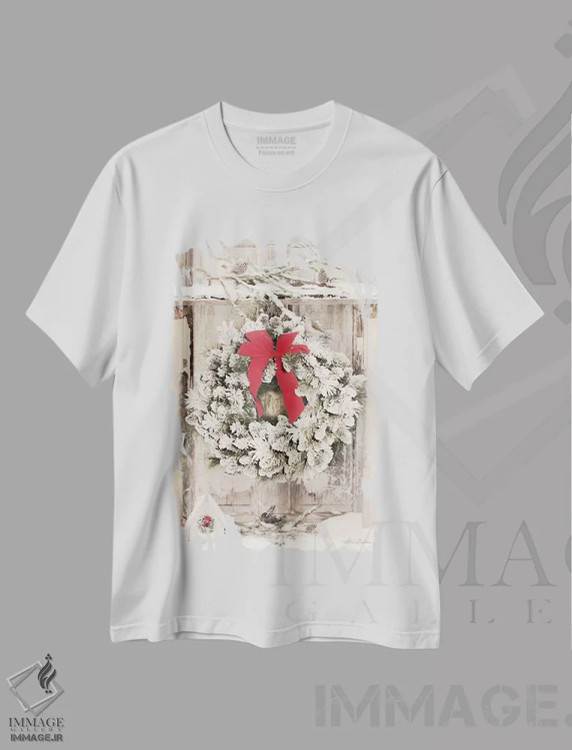 تیشرت سفید طرح دار ایستگاه تغذیه ۲، دکور تعطیلات اثر لری دیتِر | فروشگاه ایماژ