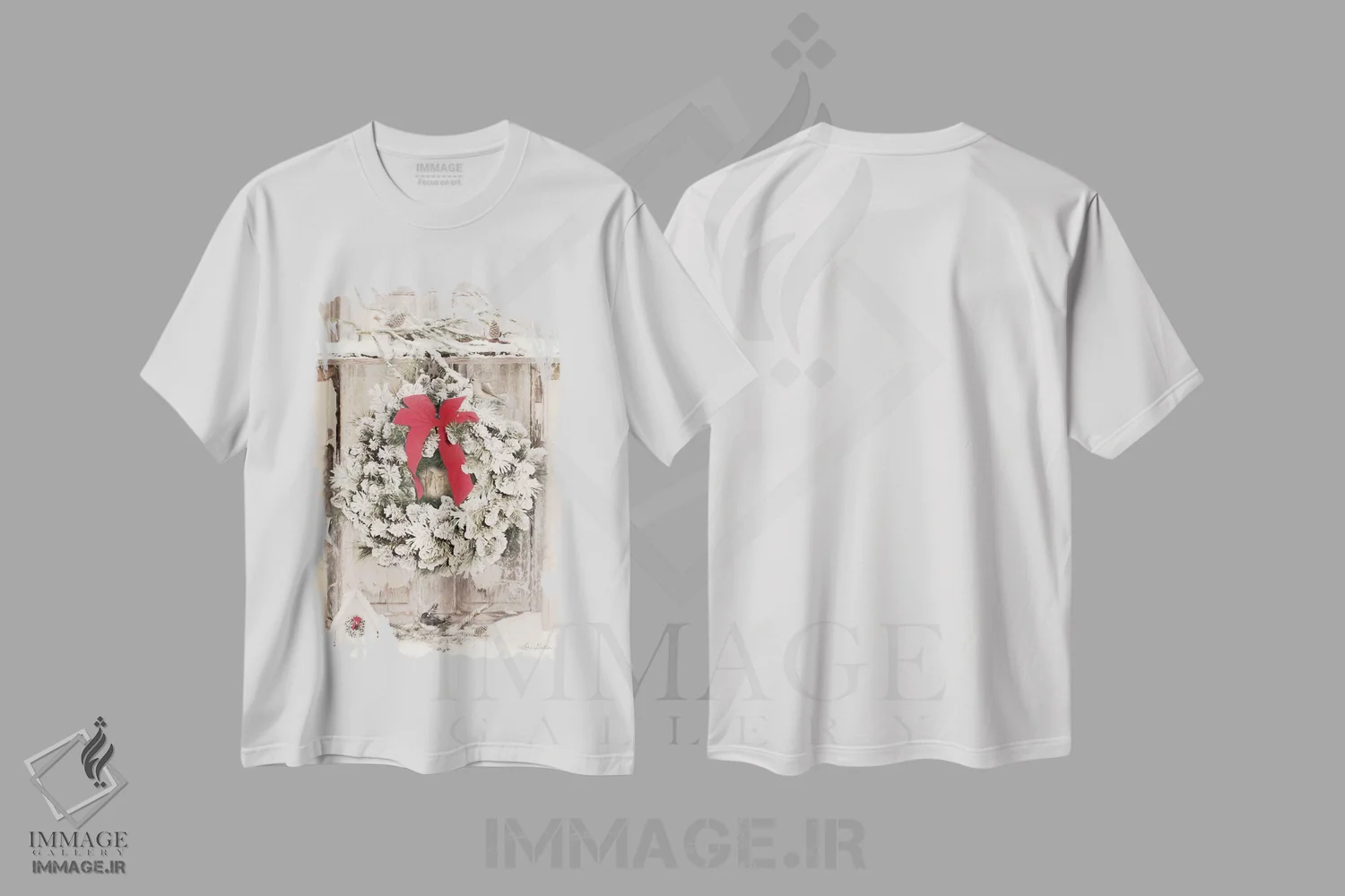 تیشرت سفید طرح دار ایستگاه تغذیه ۲، دکور تعطیلات اثر لری دیتِر | فروشگاه ایماژ
