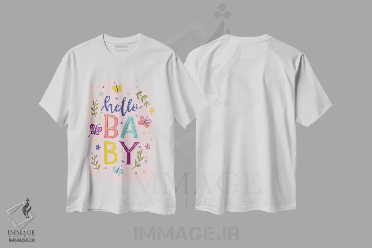 تیشرت سفید طرح دار "حال و هوای نوشتاری"، تزئینی اثر لونی هریس | فروشگاه ایماژ