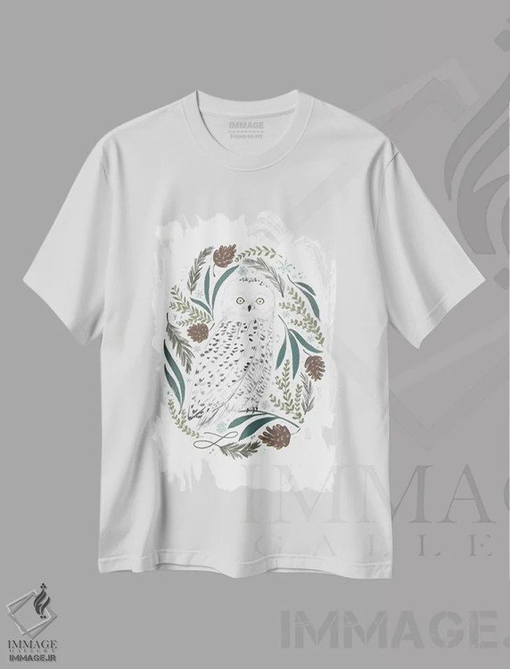 تیشرت سفید طرح دار "کریسمس زمستانی، آرزوهای سرد زمستانی ۲"، تزئینی اثر لونی هریس | فروشگاه ایماژ