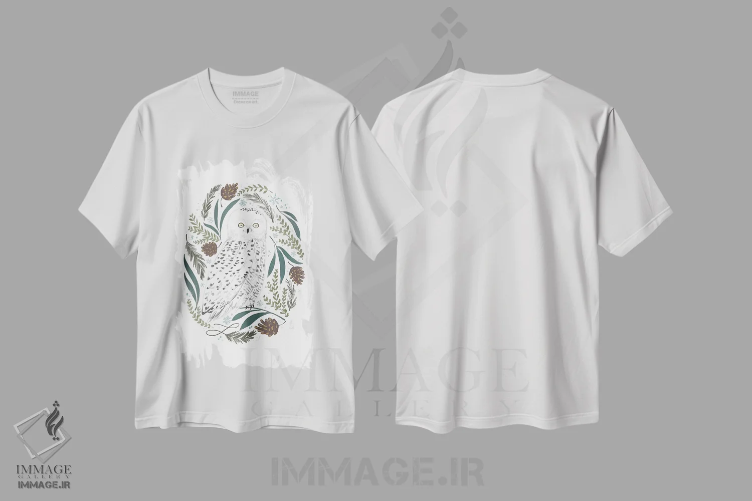 تیشرت سفید طرح دار "کریسمس زمستانی، آرزوهای سرد زمستانی ۲"، تزئینی اثر لونی هریس | فروشگاه ایماژ