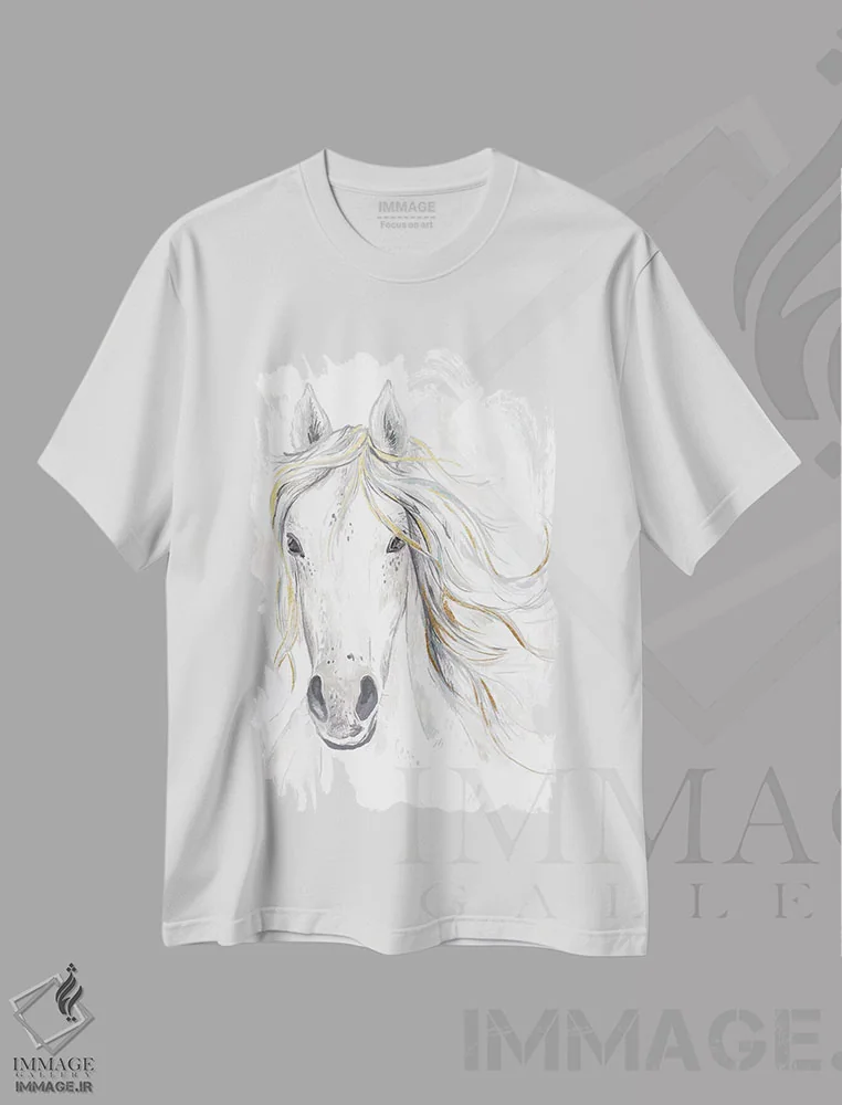 تیشرت سفید طرح دار "رویای غربی، همه شما بزرگ"، تزئینی اثر لونی هریس | فروشگاه ایماژ