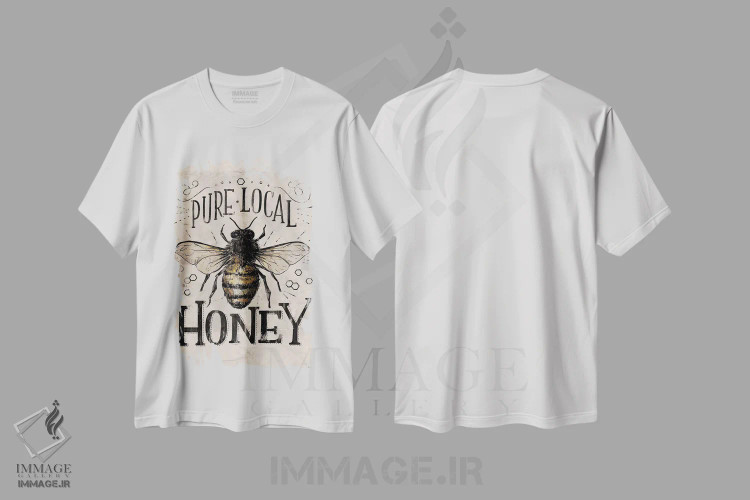 تیشرت سفید طرح دار "زنبور وینتیج هر روز"، تزئینی اثر لونی هریس | immage.ir