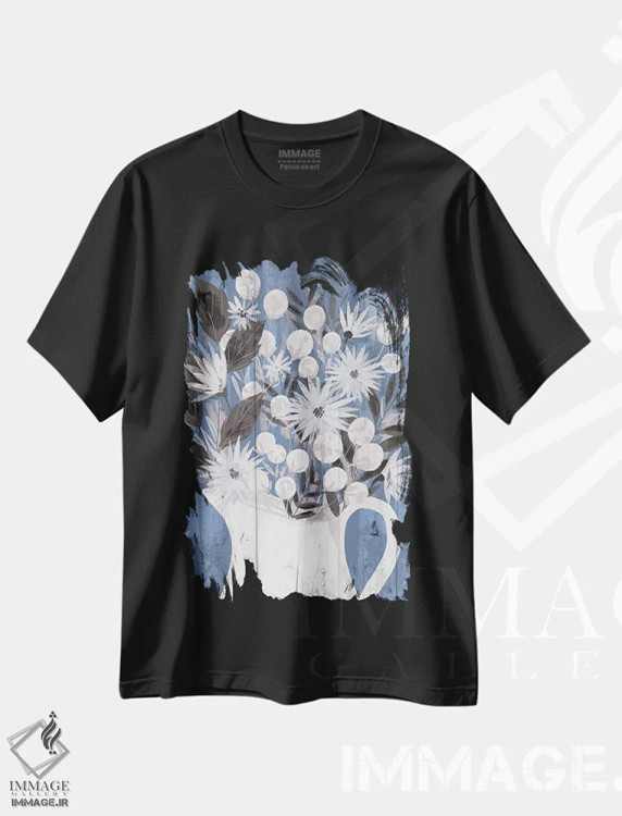 تیشرت مشکی طرح دار "پروانه های مزرعه هر روز ۴"، دکور روستایی اثر لونی هریس | immage.ir