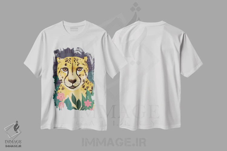 تیشرت سفید طرح دار "تب جنگل ۱"، تزئینی اثر لونی هریس | فروشگاه ایماژ