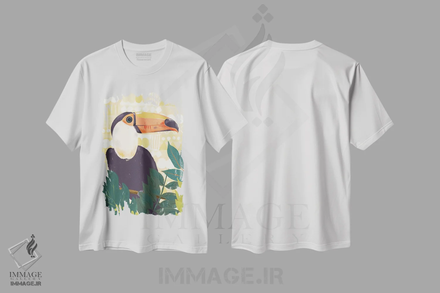 تیشرت سفید طرح دار "تب جنگل ۲"، تزئینی اثر لونی هریس | immage.ir