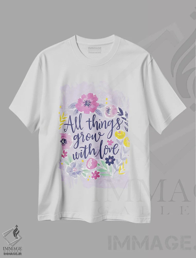 تیشرت سفید طرح دار "هر روز"، هنر دیجیتال اثر لونی هریس | فروشگاه ایماژ