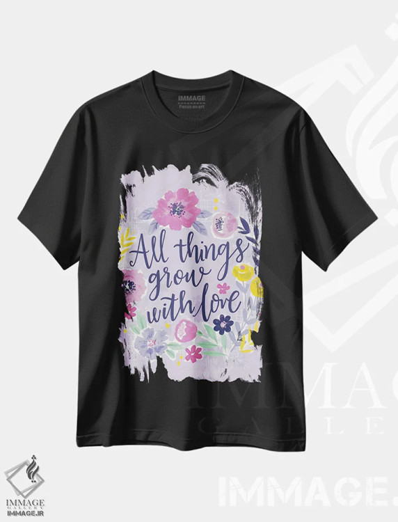 تیشرت مشکی طرح دار "هر روز"، هنر دیجیتال اثر لونی هریس | immage.ir