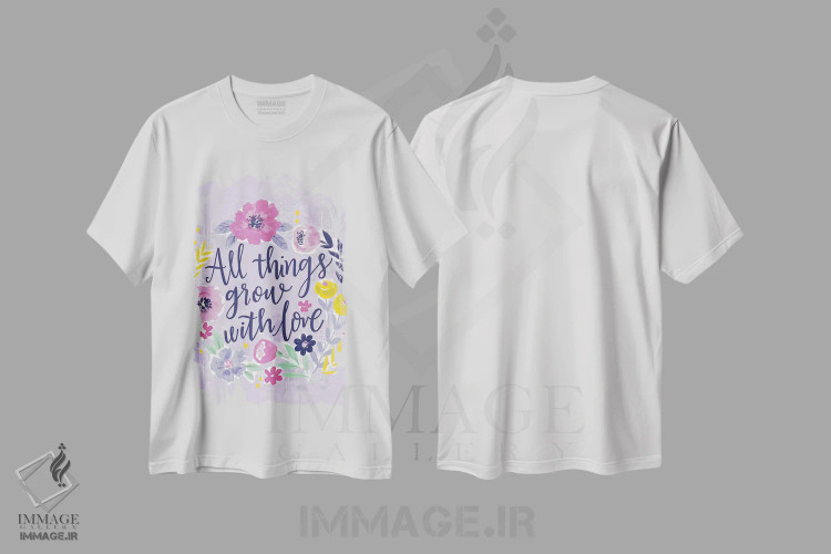 تیشرت سفید طرح دار "هر روز"، هنر دیجیتال اثر لونی هریس | فروشگاه ایماژ