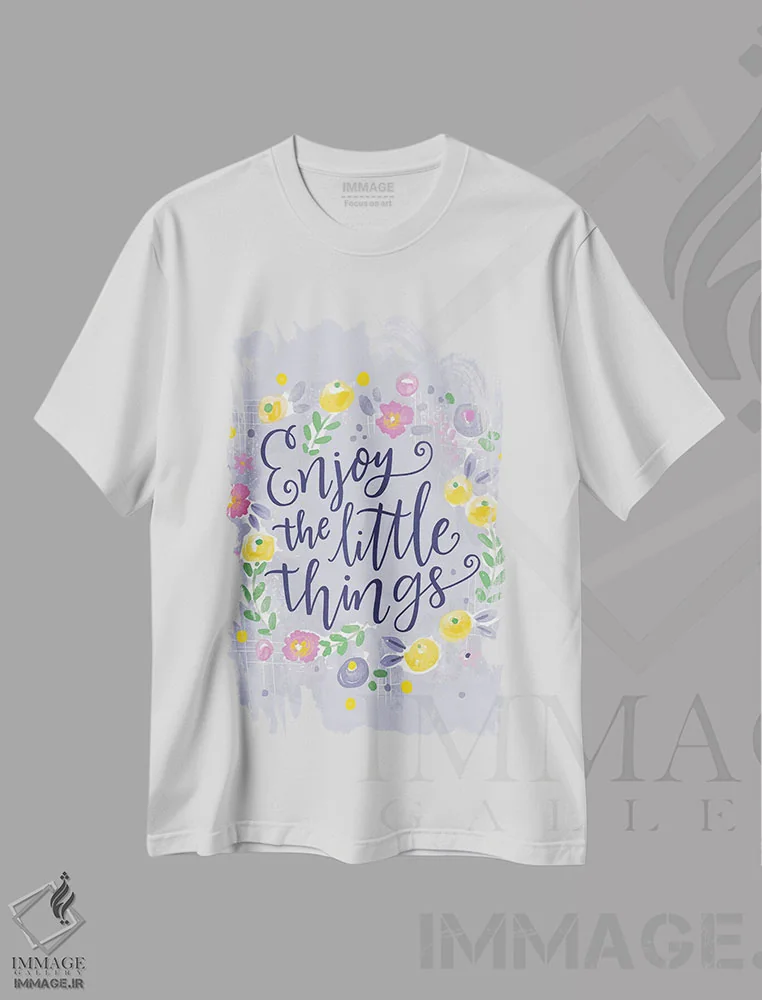 تیشرت سفید طرح دار "هر روز"، هنر دیجیتال اثر لونی هریس | فروشگاه ایماژ