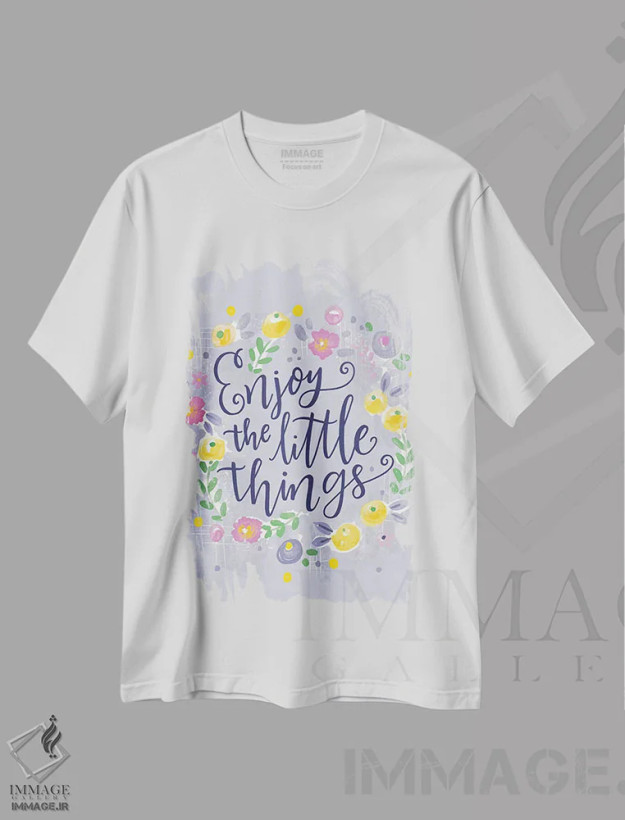 تیشرت سفید طرح دار "هر روز"، هنر دیجیتال اثر لونی هریس | فروشگاه ایماژ