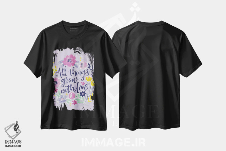تیشرت مشکی طرح دار "هر روز"، هنر دیجیتال اثر لونی هریس | immage.ir