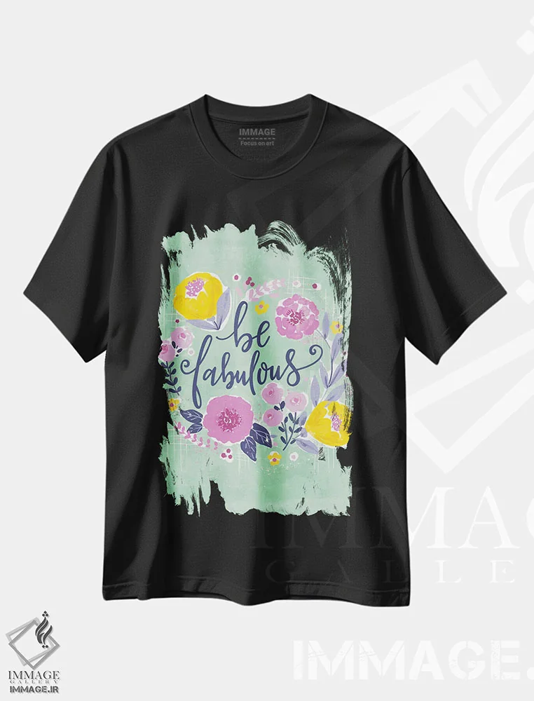 تیشرت مشکی طرح دار "هر روز"، هنر دیجیتال اثر لونی هریس | فروشگاه ایماژ