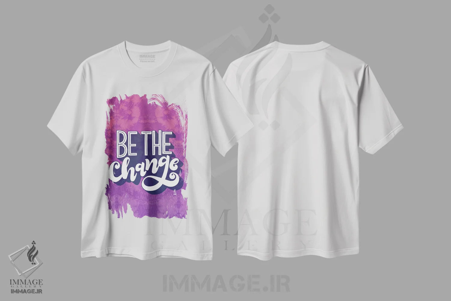 تیشرت سفید طرح دار "تغییر باش"، هنر دیجیتال اثر لونی هریس | immage.ir