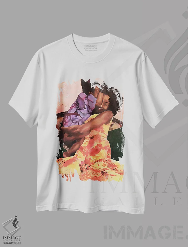 تیشرت سفید طرح دار "قدرت او"، هنر آمریکایی آفریقایی تبار اثر آلونزو ساندرز | فروشگاه ایماژ