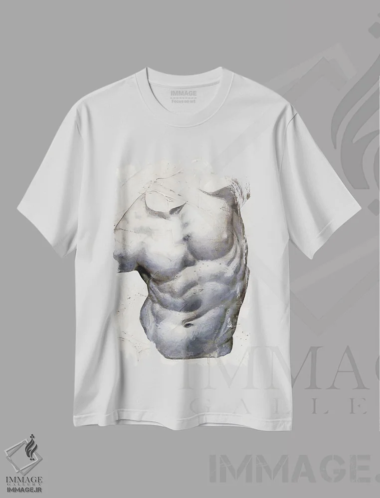 تیشرت سفید طرح دار "مطالعه کلاسیک ۷"، دکور معاصر اثر آلونزو ساندرز | فروشگاه ایماژ