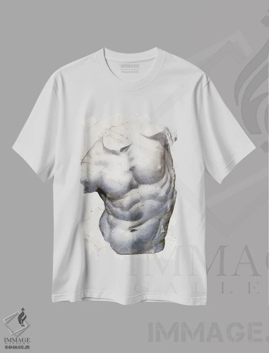 تیشرت سفید طرح دار "مطالعه کلاسیک ۷"، دکور معاصر اثر آلونزو ساندرز | فروشگاه ایماژ