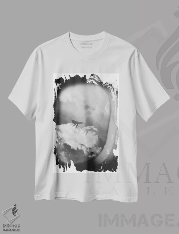 تیشرت سفید طرح دار "کارخانه دونات"، هنر دیجیتال اثر یوناس لوس | فروشگاه ایماژ