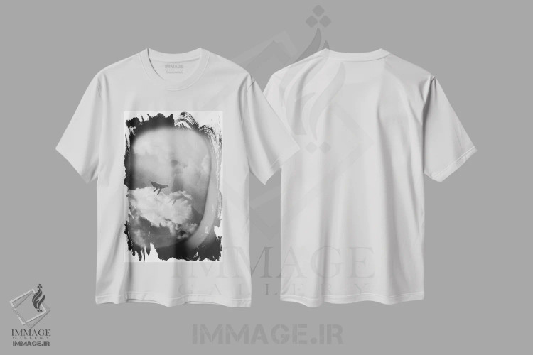 تیشرت سفید طرح دار "کارخانه دونات"، هنر دیجیتال اثر یوناس لوس | فروشگاه ایماژ