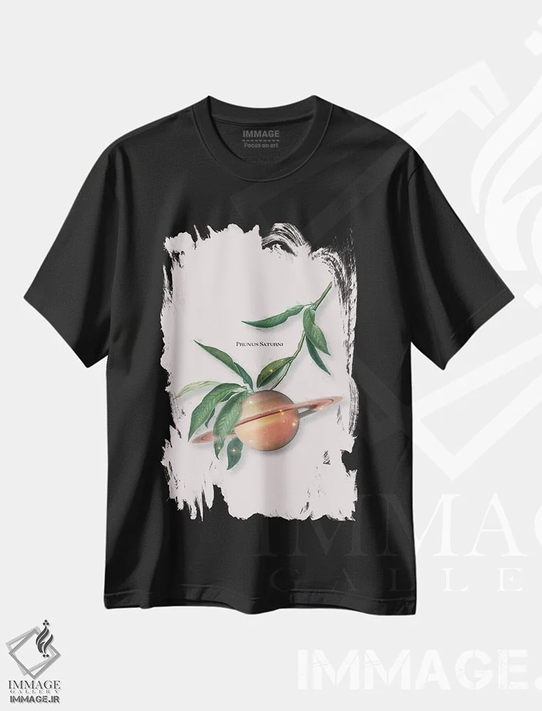 تیشرت مشکی طرح دار "میوه زحل"، هنر دیجیتال اثر یوناس لوس | immage.ir