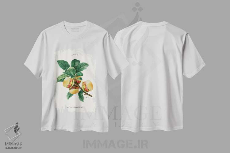 تیشرت سفید طرح دار "کارخانه برگر"، هنر دیجیتال اثر یوناس لوس | فروشگاه ایماژ