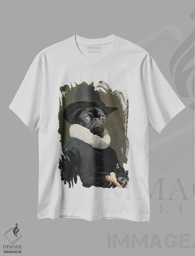 تیشرت سفید طرح دار "ارباب فرنچی"، هنر دیجیتال اثر یوناس لوس | immage.ir