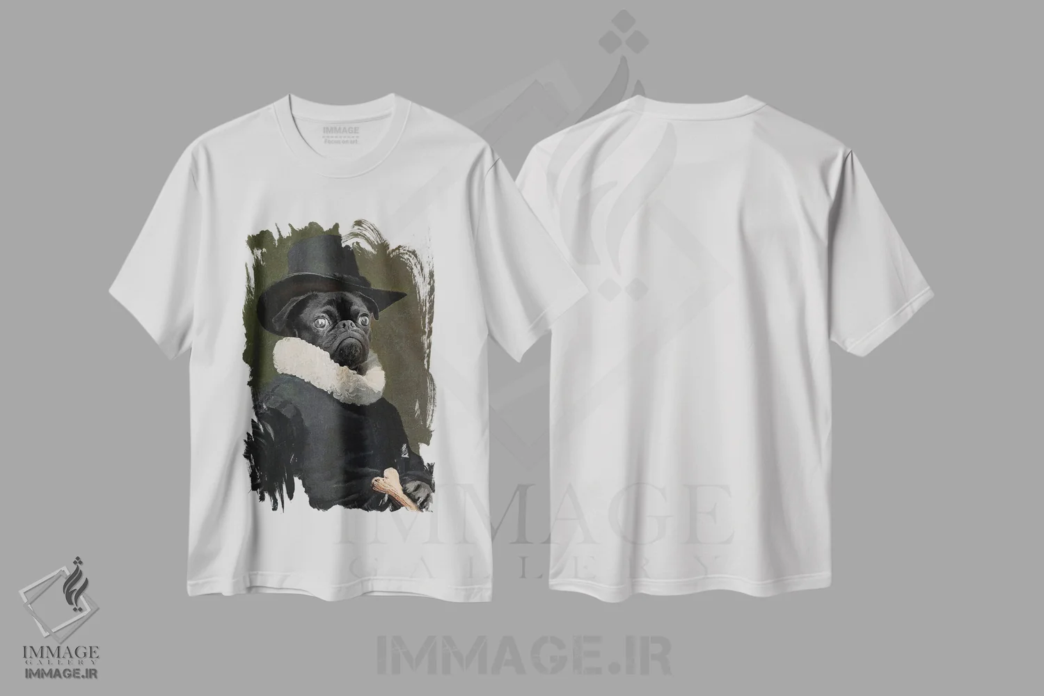 تیشرت سفید طرح دار "ارباب فرنچی"، هنر دیجیتال اثر یوناس لوس | immage.ir