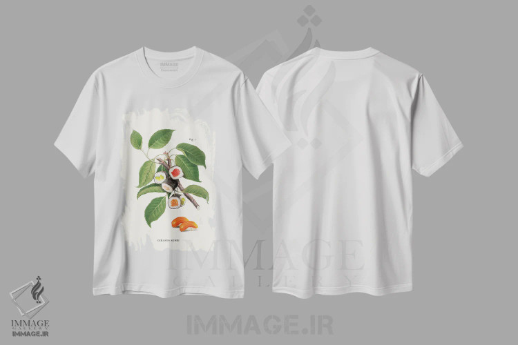 تیشرت سفید طرح دار "کارخانه سوشی"، هنر دیجیتال اثر یوناس لوس | فروشگاه ایماژ