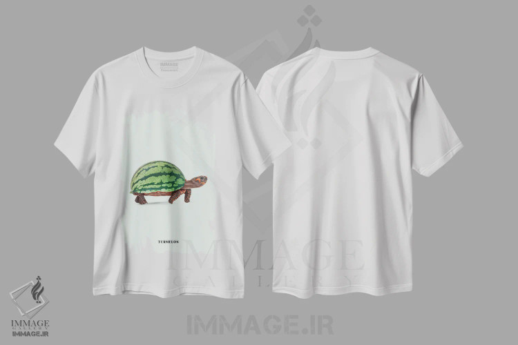تیشرت سفید طرح دار "تُرملون"، هنر دیجیتال اثر یوناس لوس | فروشگاه ایماژ
