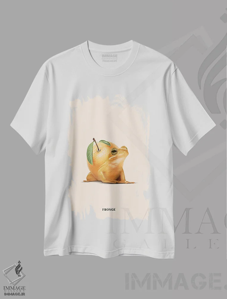 تیشرت سفید طرح دار "فرونج"، هنر دیجیتال اثر یوناس لوس | immage.ir