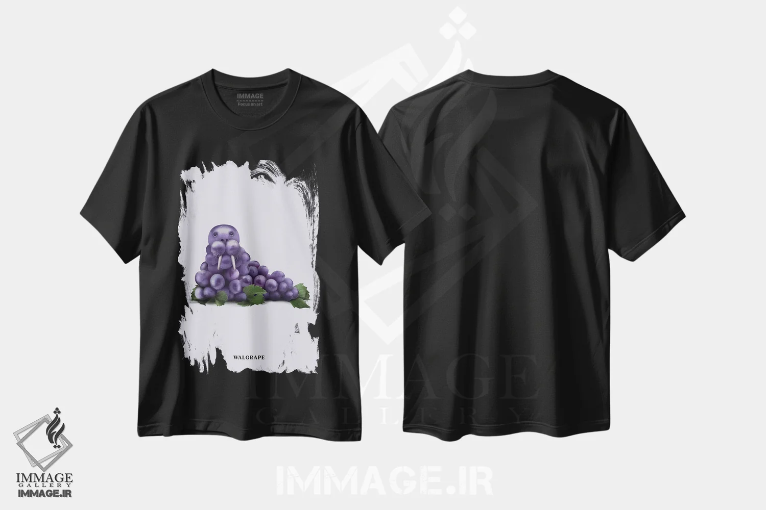 تیشرت مشکی طرح دار "وال گِرِیپ"، هنر دیجیتال اثر یوناس لوس | فروشگاه ایماژ