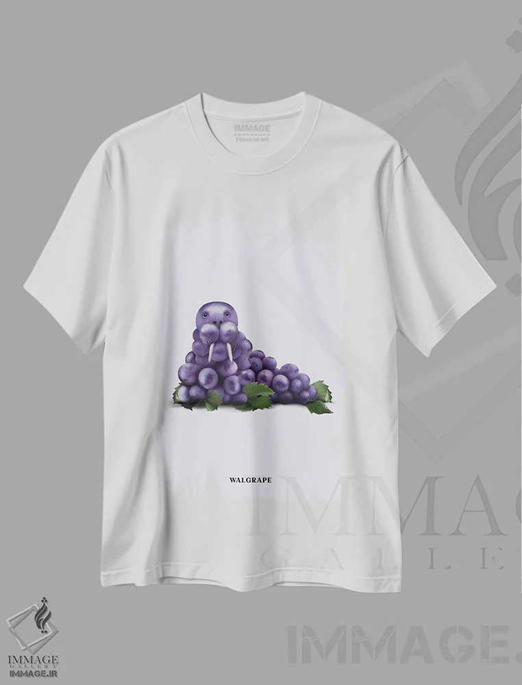 تیشرت سفید طرح دار "وال گِرِیپ"، هنر دیجیتال اثر یوناس لوس | immage.ir