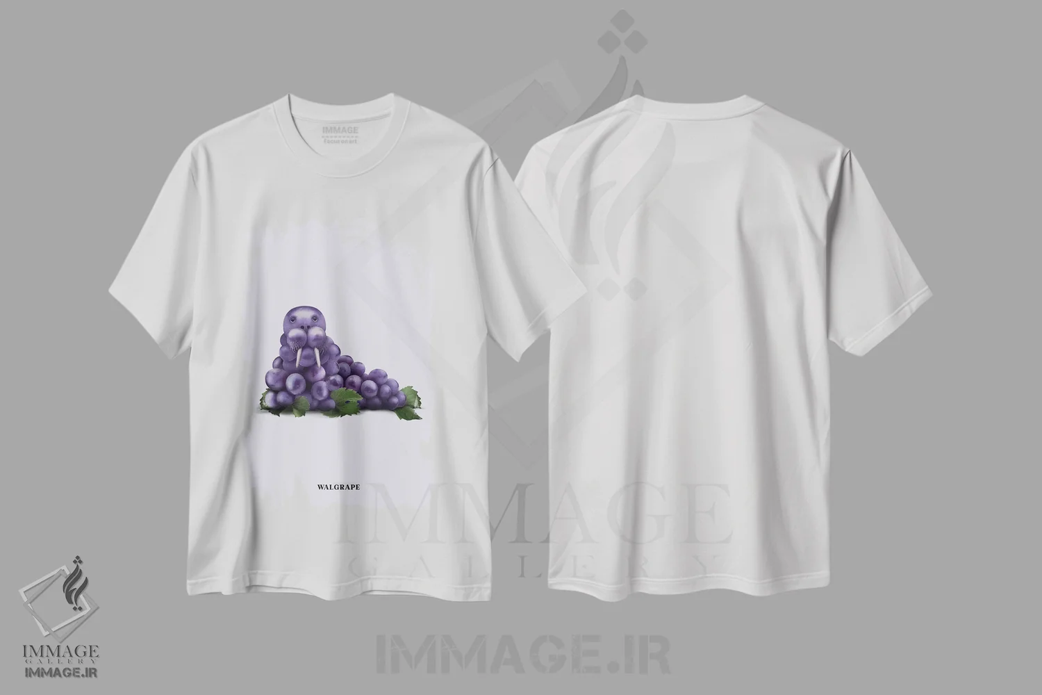 تیشرت سفید طرح دار "وال گِرِیپ"، هنر دیجیتال اثر یوناس لوس | immage.ir
