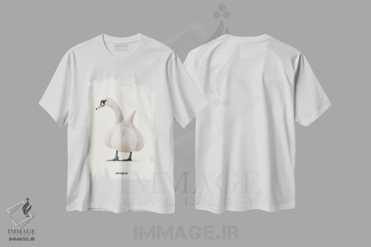 تیشرت سفید طرح دار "سوارلیک"، هنر دیجیتال اثر یوناس لوس | immage.ir