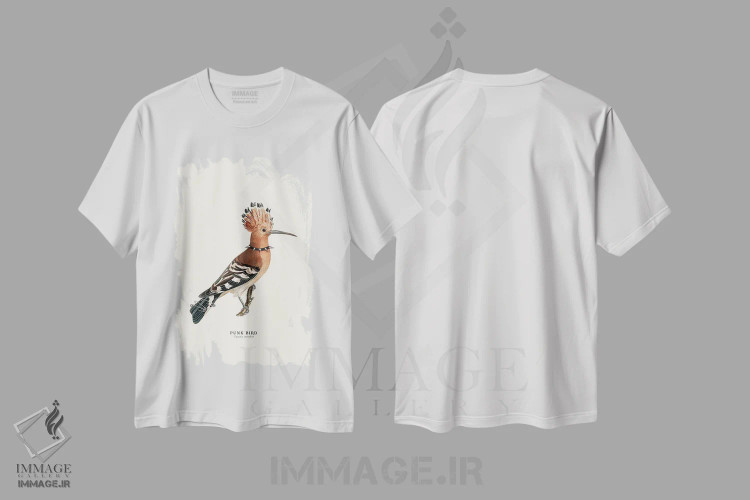تیشرت سفید طرح دار "پرنده پانک"، دکوراسیون جایگزین اثر یوناس لوس | immage.ir